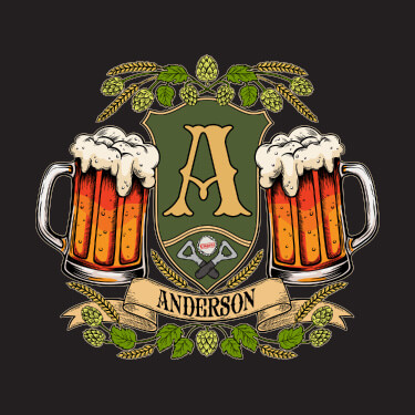 Black Beer Coat Of Arms Personalized default 