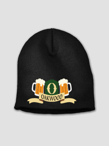 Beer Coat Of Arms Black Embroidered Beanie