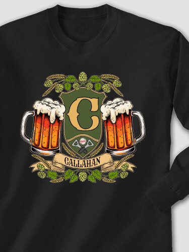 Beer Coat Of Arms Black Adult Long Sleeve