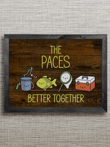 Better Together Fishing Black Framed Wall Art 16.5 x 12.5