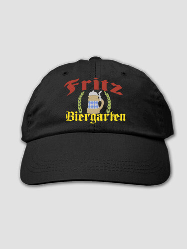 Biergarten Black Embroidered Hat