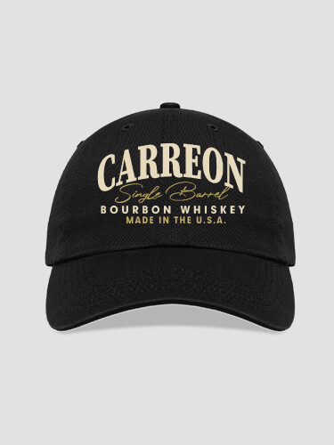 Bourbon Whiskey Black Embroidered Hat