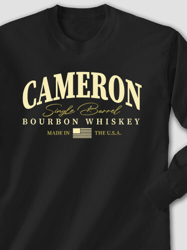 Bourbon Whiskey Black Adult Long Sleeve
