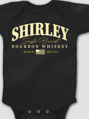 Bourbon Whiskey Black Baby Bodysuit