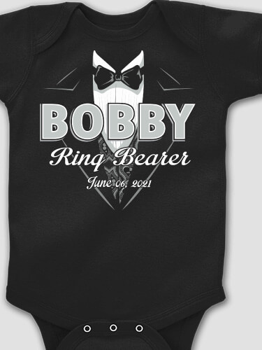 Bridal Party Guys Black Baby Bodysuit