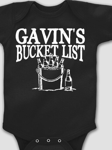 Bucket List Black Baby Bodysuit