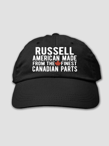Canadian Parts Black Embroidered Hat