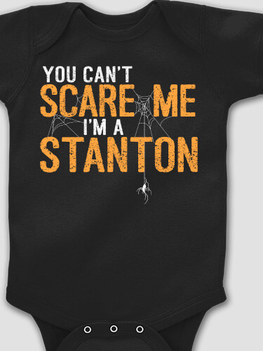 Can't Scare Me Black Baby Bodysuit