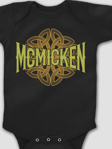 Celtic Heritage Black Baby Bodysuit