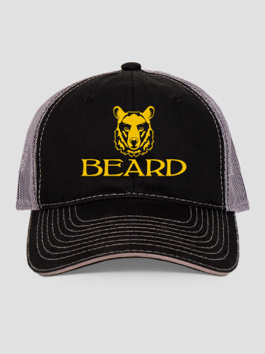 Bear Black/Charcoal Embroidered Trucker Hat