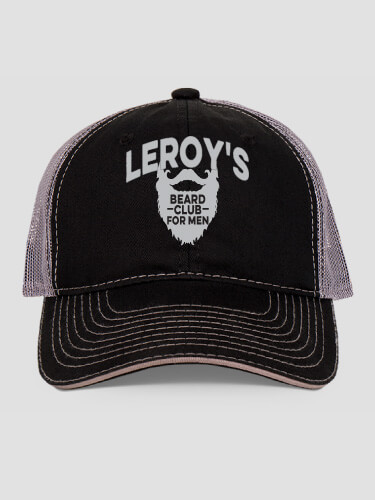 Beard Club Black/Charcoal Embroidered Trucker Hat