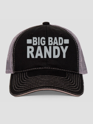 Big Bad Black/Charcoal Embroidered Trucker Hat