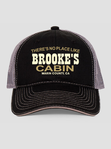 Cabin Black/Charcoal Embroidered Trucker Hat