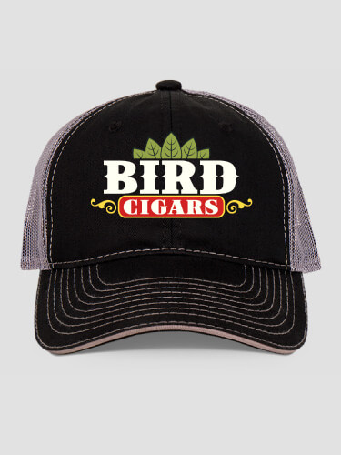 Cigars Black/Charcoal Embroidered Trucker Hat