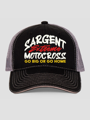 Extreme Motocross Black/Charcoal Embroidered Trucker Hat