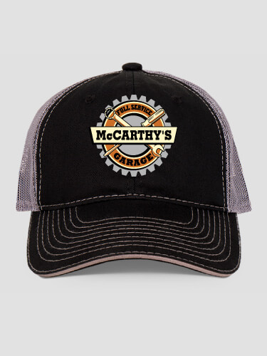 Garage Black/Charcoal Embroidered Trucker Hat