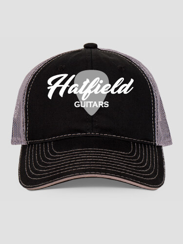 Guitars Black/Charcoal Embroidered Trucker Hat