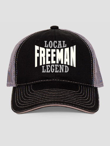 Local Legend Black/Charcoal Embroidered Trucker Hat