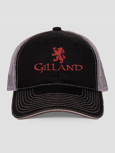 Scottish Lion Black/Charcoal Embroidered Trucker Hat