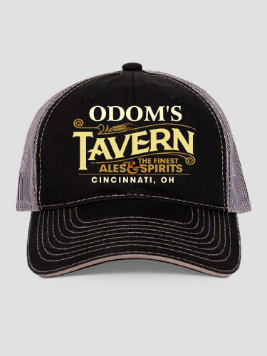 Tavern Black/Charcoal Embroidered Trucker Hat