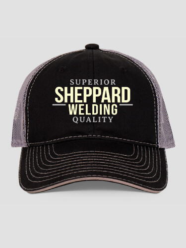 Welding Black/Charcoal Embroidered Trucker Hat