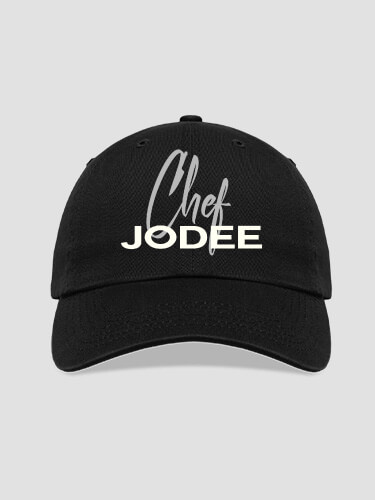 Chef Black Embroidered Hat