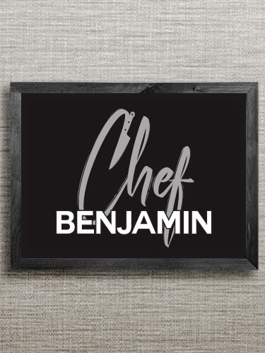 Chef Black Framed Wall Art 16.5 x 12.5