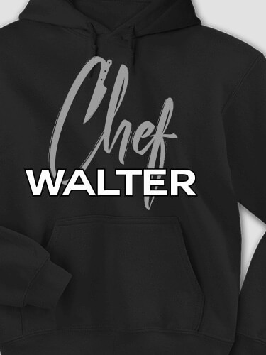 Chef Black Adult Hooded Sweatshirt