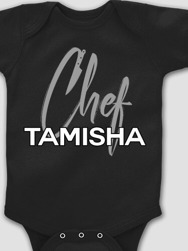 Chef Black Baby Bodysuit