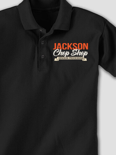 Chop Shop Black Embroidered Polo Shirt