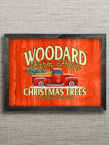 Christmas Tree Farm Black Framed Wall Art 16.5 x 12.5