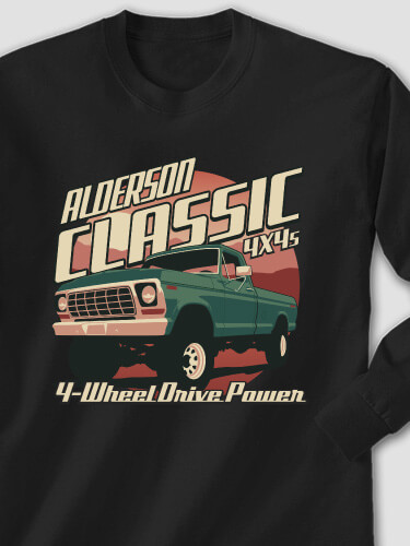 Classic 4X4s Black Adult Long Sleeve