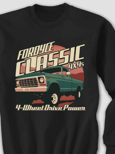 Classic 4X4s Black Adult Sweatshirt