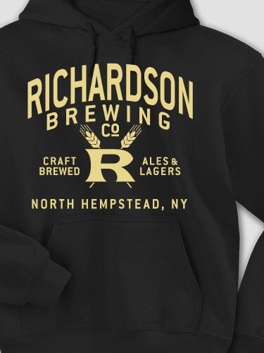 Classic Brewing Company Black Adult Hooded Sweatshirt