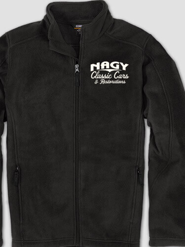 Classic Cars BP Black Embroidered Zippered Fleece