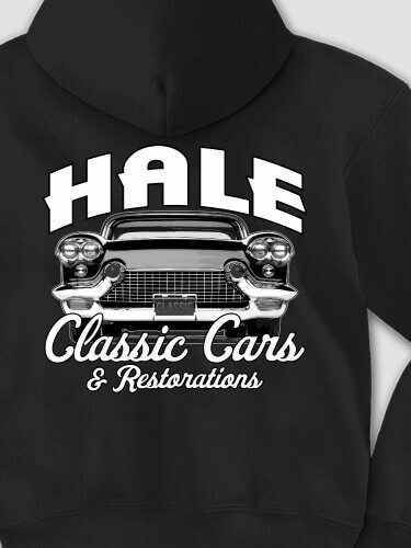 Classic Cars BP Black Adult Hooded Sweatshirt