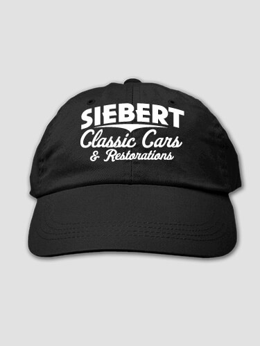 Classic Cars Black Embroidered Hat
