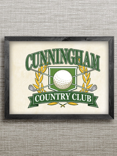 Classic Country Club Black Framed Wall Art 16.5 x 12.5