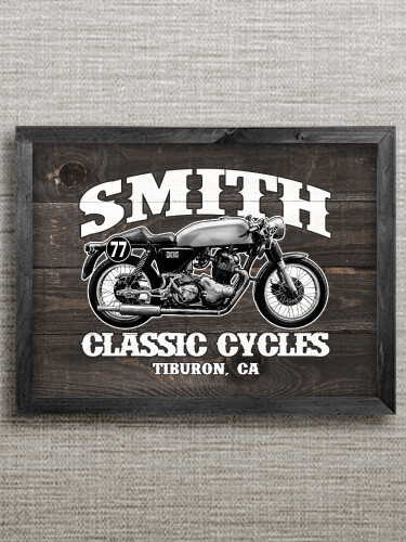 Classic Cycles Black Framed Wall Art 16.5 x 12.5