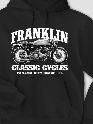 Classic Cycles Black Adult Hooded Sweatshirt