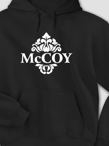 Classic Filigree Black Adult Hooded Sweatshirt