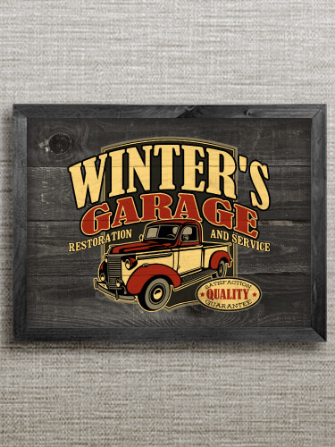 Classic Garage Black Framed Wall Art 16.5 x 12.5