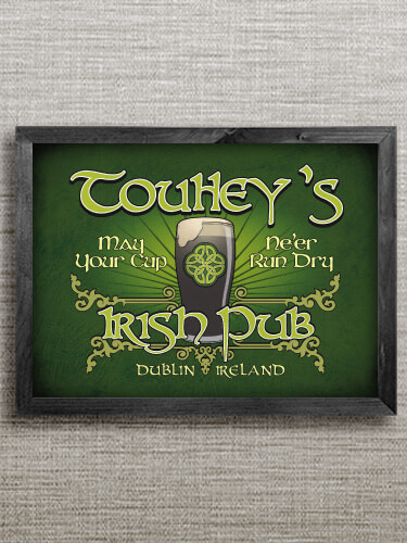 Classic Irish Pub Black Framed Wall Art 16.5 x 12.5