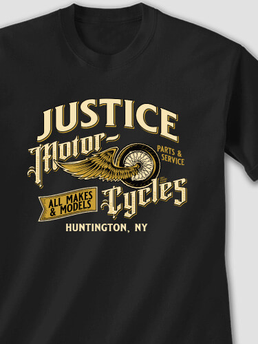 Classic Motorcycles Black Adult T-Shirt