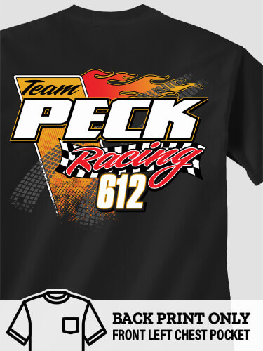 Classic Racing Team Black Pocket Adult T-Shirt