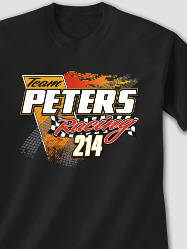 Classic Racing Team Black Adult T-Shirt