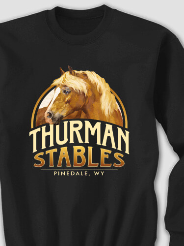 Classic Stables Black Adult Sweatshirt