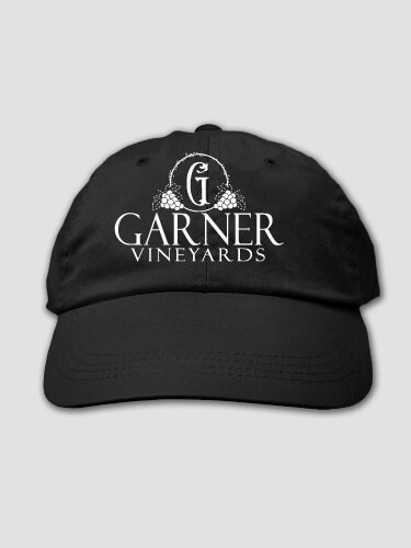 Classic Vineyards Black Embroidered Hat