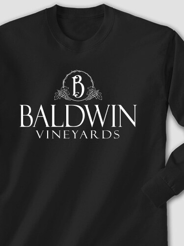 Classic Vineyards Black Adult Long Sleeve