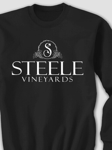 Classic Vineyards Black Adult Sweatshirt